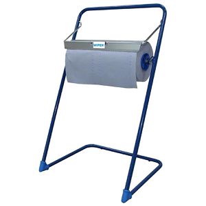 Wipex Putztuchrollenhalter 91550N, Bodenständer, für Rollen bis 40 cm, Metall, blau