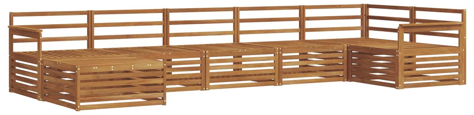 Outdoor-Sofagarnitur 7 pcs Natur