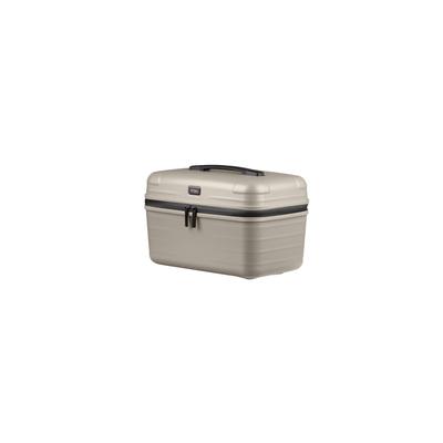 Beautycase "UPGRADE Kosmetikkoffer", Gr. B/H/T: 39cm x 26cm x 24cm, beige (moonstone grau), Polycarbonat, TITAN - MADE IN GERMANY, Taschen, flexible Fächereinteilung, herausnehmbares Inlay und Trolley-Sleeve