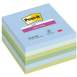 Post-it Super Sticky 6 Haftnotizblöcke »Super Sticky Notes Oasis Collection« liniert türkis