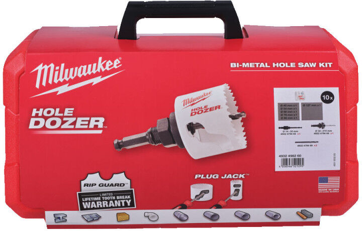 MILWAUKEE Coffret 10 scies cloches plomberie HOLE DOZER - 4932498259