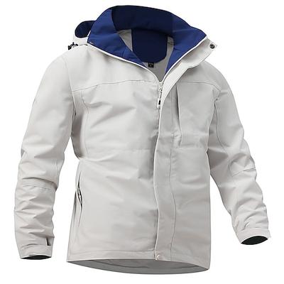 Herren Windjacke Wanderjacke Regenmantel Außen Wasserdicht Winddicht Wanderoutfits Wanderbekleidung Frühling Herbst Oberteil Camping / Wandern / Höhlenforschung Laufen Schwarz Weiß Grün