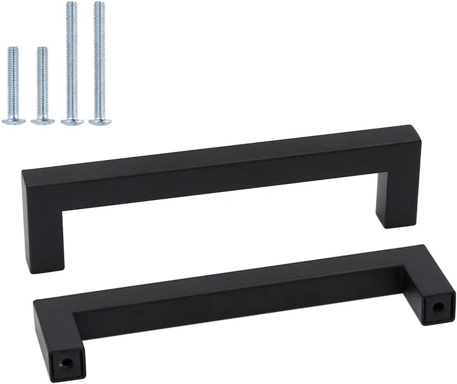 5x Zwarte RVS Kastgrepen 160mm - Moderne Keukengrepen