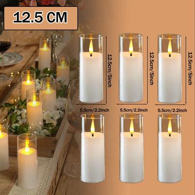 Uplift Picks 6 To 90PCS Acrylic Cup LED Candles Flickering Flameless Event Lights 12.5cm 12 Pcs