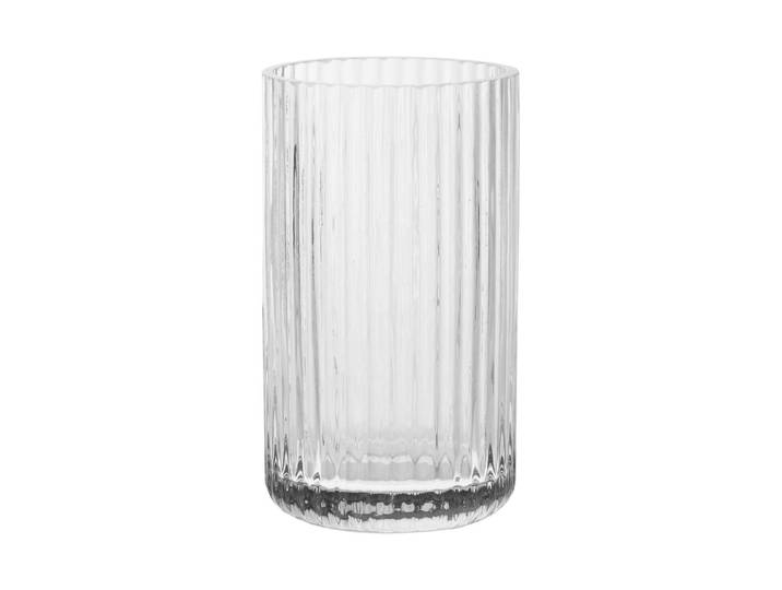 Glasvase mit Rillen h21cm