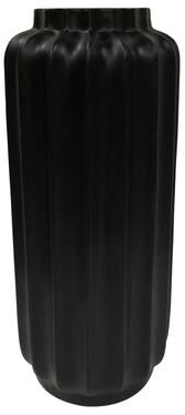 Harp & Finial Bari Floor Vase- Large - Matte Black Finish on Resin