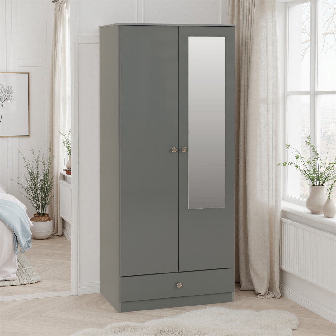 Norden Home 2 Door Wardrobe Gloss 175.5cm H X 75cm W X 48cm D