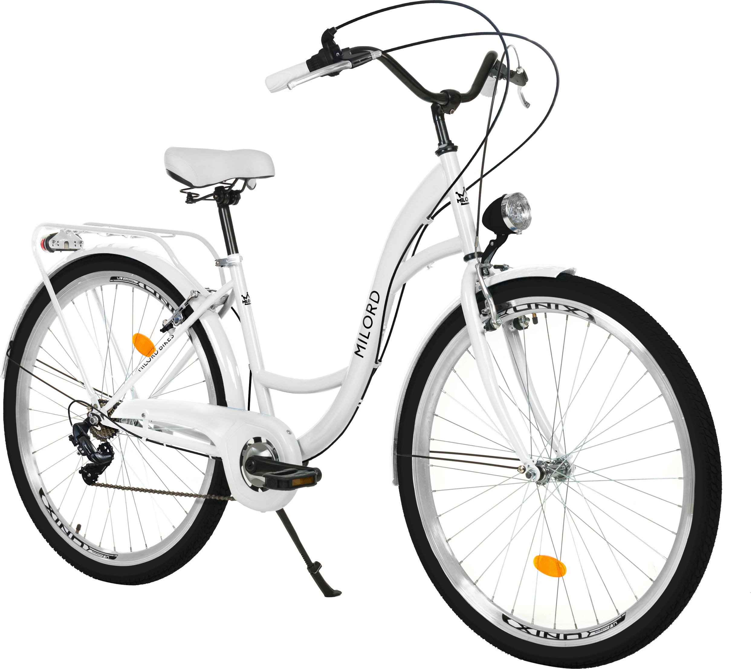 Milord Komfort Fahrrad Damenfahrrad Vintage, 28 Zoll, Weiss, 7 Gang Shimano