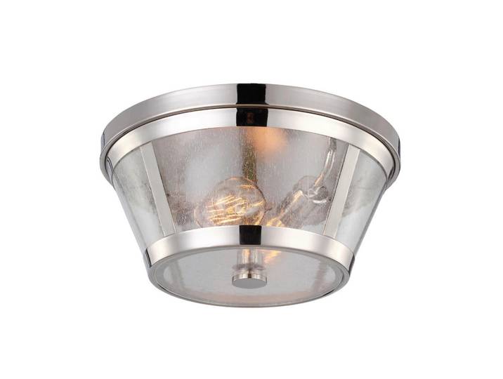 Elstead Lighting Deckenleuchte Harrow, Nickelfarben, Metall, 16.5 cm, RoHS, Lampen & Leuchten, Innenbeleuchtung, Deckenleuchten, Deckenleuchten