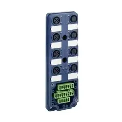 Schneider Electric ABE9C1281M Passive Verteilerbox IP67, mit 8-Kanal-M12-Verbinder, LED