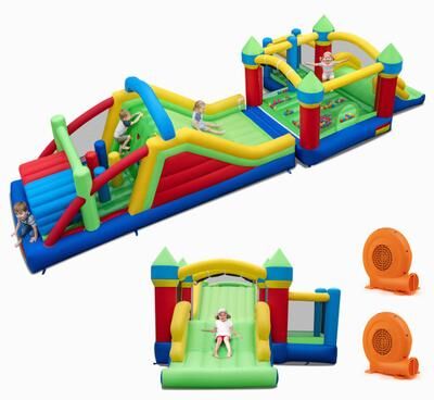 Costway Inflatable Bounce House Blow up Jumping Bouncer with 750W Blowers
