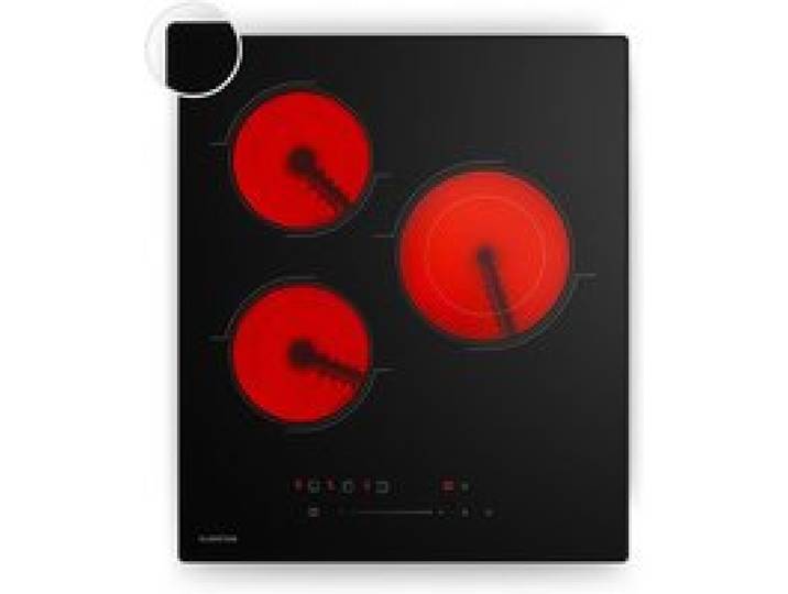 Klarstein Velaire plaque vitrocéramique Élégante minimaliste gain de place 3 zones de cuisson 4100 W 45 cm