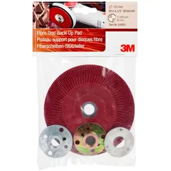 3M Hochleistungs-Stützteller, rot, 125 mm, M14, gerippt, sehr hart #64861