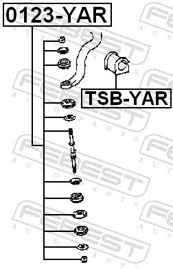 Febest Lagerung, Stabilisator Tsb-Yar Vorderachse Für Geely Toyota