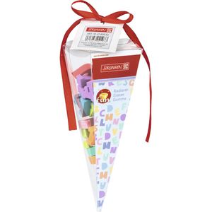 Brunnen Radiergummi Schultüte A-Z, für Bleistifte, sortiert, 26 Stück