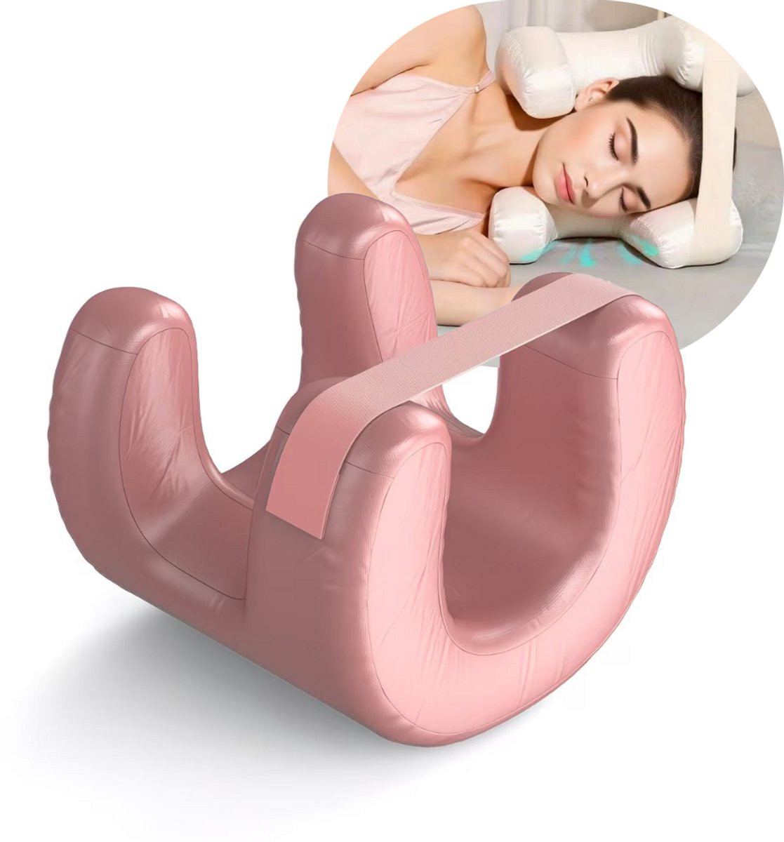 Mainius Anti-Rimpel Kussen - Ergonomisch Beauty Slaap Kussen tegen Rimpels en Acne - Roze