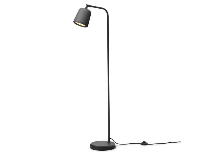 Design vloerlamp Material, zwart, Woon-/ Eetkamer, Aluminium, Design, vloerlamp