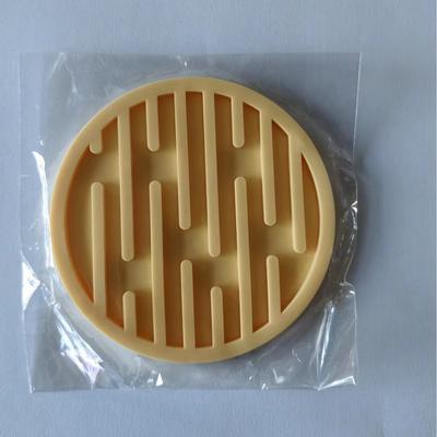 Multicon Wholesale Hub Heat resistant Silicone Coaster, Anti slip Round Striped Beverage Coaster, Water draining Coasters yellow