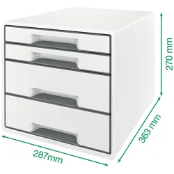 Leitz, Dokumentenablage, WOW CUBE - Schubladenbox (A4)
