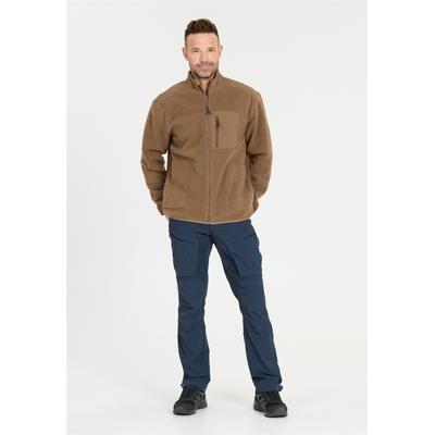 Fleecejacke WHISTLER "Felis", Herren, Gr. M, braun (rostbraun), 100% Polyester, unifarben, normal, hoch geschlossener Ausschnitt, Jacken Fleecejacke, aus weichem Teddyfleece mit flachen Nähten