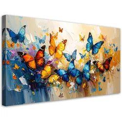 LEINWANDBILD Bunte Schmetterlinge 120x60cm