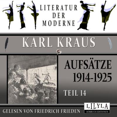 Aufsätze 1914-1925 - Teil 14 - Karl Kraus, Audio, 9783988521538