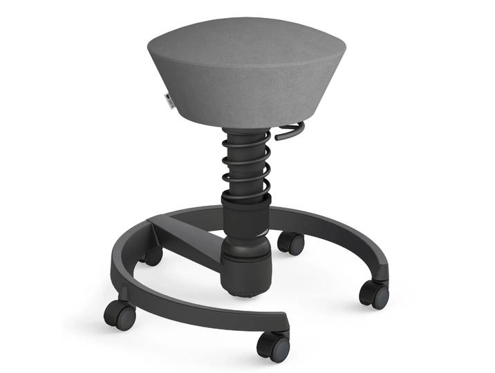 AERIS SWOPPER MIT ROLLEN - Swopper Low Gestell Schwarz Grau