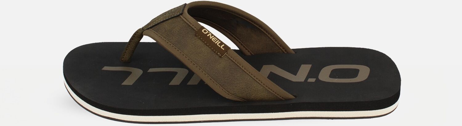 Zehentrenner O'NEILL "JACKY MEN LOW", Herren, Gr. 40, braun (olive), Synthetik, Schuhe Zehentrenner olive 40