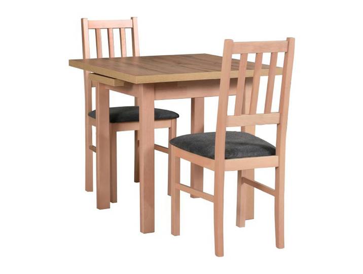 Feldmann-Wohnen Esszimmer-Set Bos4, (Bos4, 0-St., Esszimmer-Set), Buche / grau 3er Set