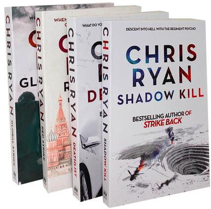 Coronet Chris Ryan Strike Back Thriller 4 Books Collection Set - Deathlist, Shadow Kill, Global Strike, Red Strike