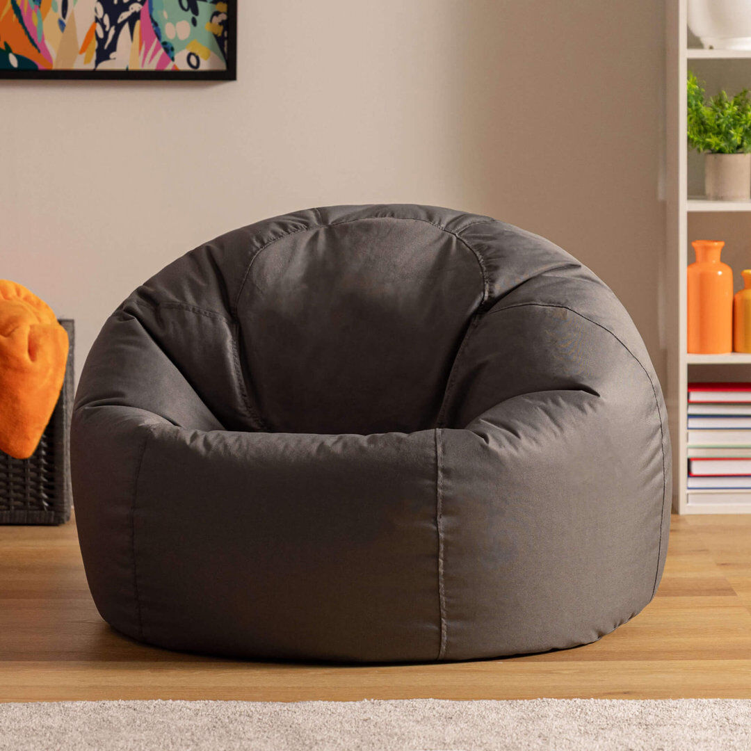 icon Adult Classic Beanbag Outdoor Waterproof Bean bags Ready Filled - Black, 2 Pack Dark Grey Medium