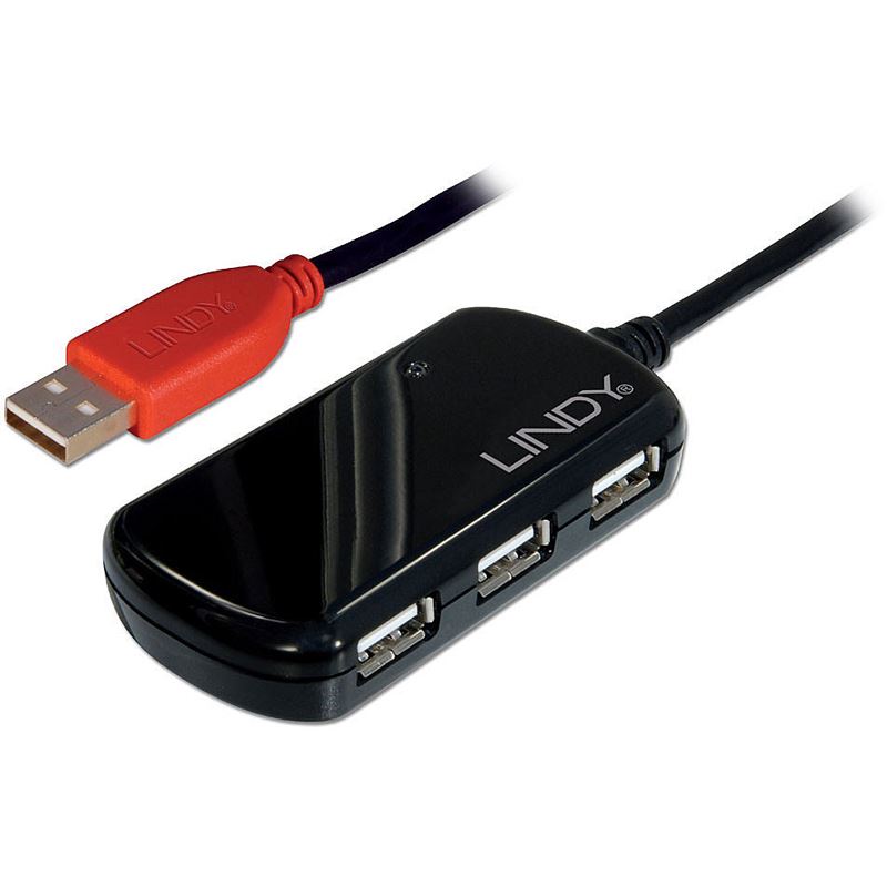 Lindy USB 2.0 Aktiv-Verlängerung Pro 12m 4-Ports