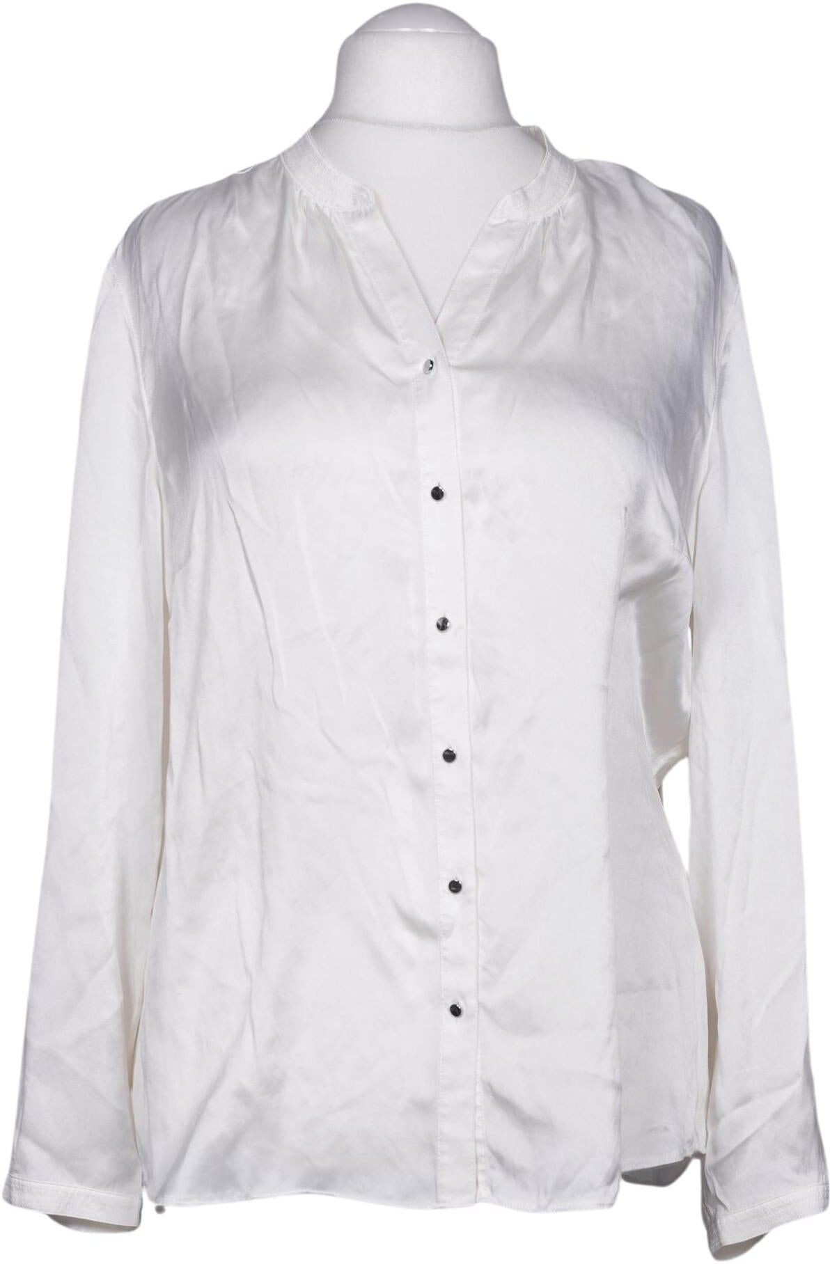 Gerry Weber Damen Bluse, Weiß, Gr. EU 46, Seide - Second Hand