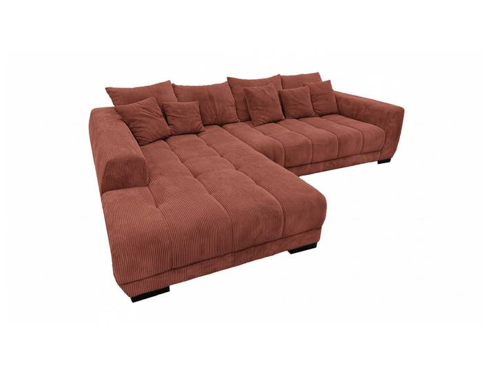 Ecksofa Cord rost elektrisch ausfahrbar 300 cm - OT links - ARTEMIS