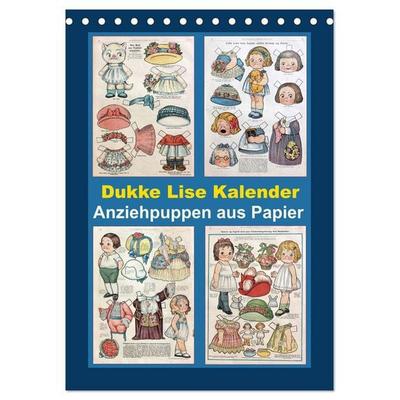 Dukke Lise Kalender - Anziehpuppen aus Papier (Tischkalender 2026 DIN A5 hoch), CALVENDO Monatskalender