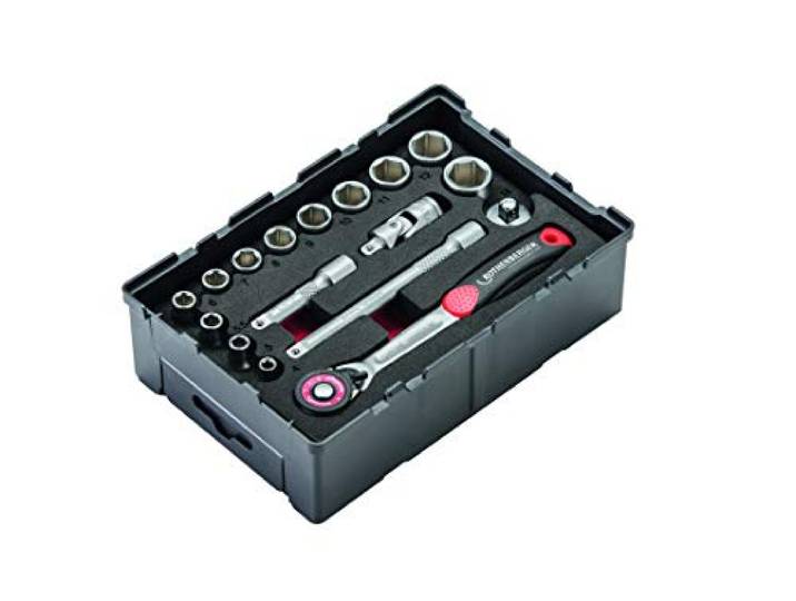 KIT 17 STUKS. SOCKET SET 1/4