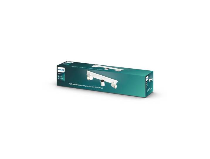 Philips myLiving Runner Deckenspot GU10 3-flg weiß Runner, dimmbar, weiß / opal, für Wohn- / Esszimmer, Aluminium