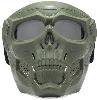 Perfect Picks Market Phantom Skull Motorcycle Face Mask With Tactical Goggles For Riding, Paintball & Outdoor Protection green 4