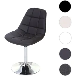 Esszimmerstuhl HWC-A60, Stuhl Drehstuhl, Retro 50er Jahre Design ~ Kunstleder braun, Chromfuß