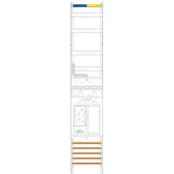 F-Tronic, Verteilerschrank Zubehör, Zählerfeld 1-feldrig E43 H=1350mm 1-eHZ 1Res. 7143000