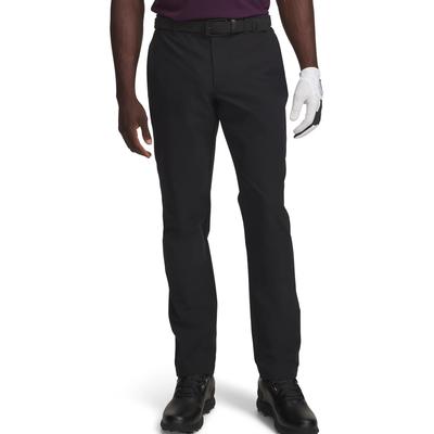 Golfhose UNDER ARMOUR "UA MATCHPLAY TAPERED PANT", Herren, Gr. 34, Länge 30, schwarz (schwarz, weiß), Obermaterial: 71% Elastomultiester, 29% Polyester, Hosen, für Golf und sportliche Aktivitäten, mit Tapered-Schnitt
