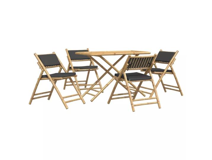 VidaXL - Bistro set bambus, One Size, Braun