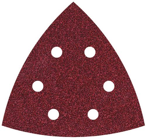 Wolfcraft 1782000 Deltaschleifpapier mit Klett, gelocht Körnung (num) 80 Eckmaß 105mm 5St.