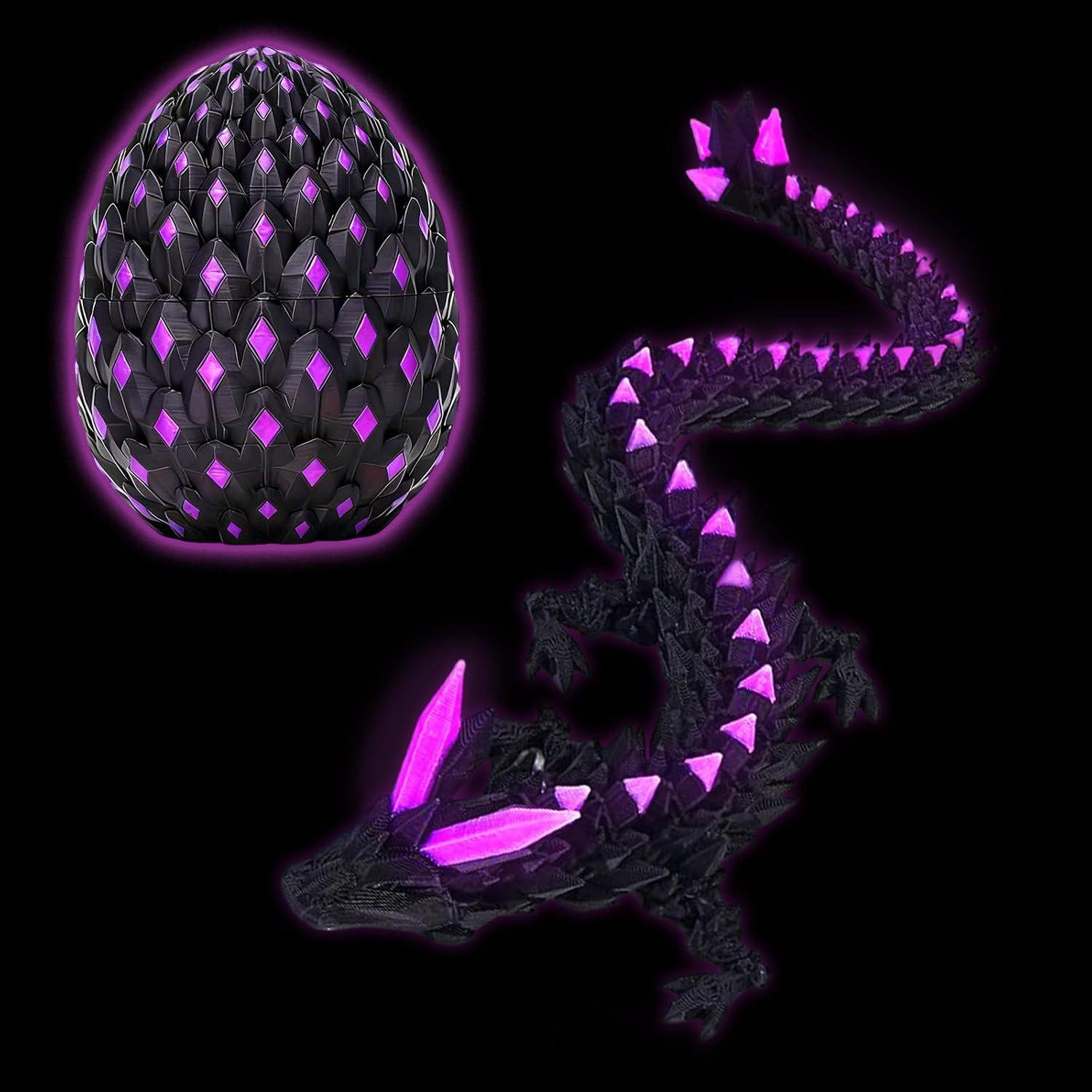 oCreon 3D Lichtgevend Drakenei met 3D-gedrukte Draak Speelgoed
