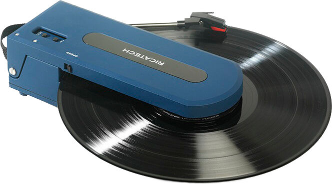 Gira Discos Portátil 33/45 RPM USB 1x 0,5W (Azul) - RICATECH