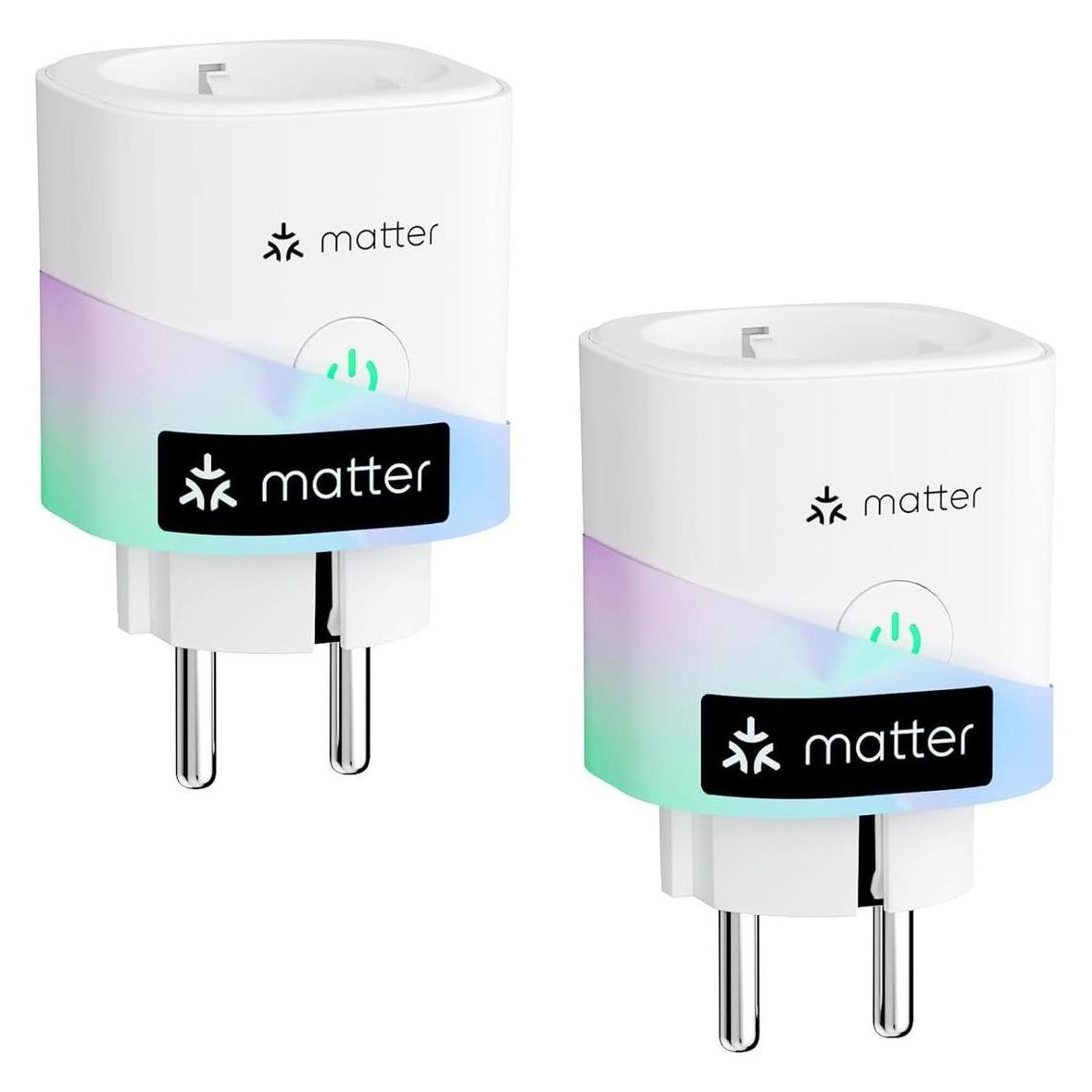 Meross Matter Smart Wi-Fi Plug with Energy Monitor (4 Pack) MSS315 (MSS315MAQUA-EU)