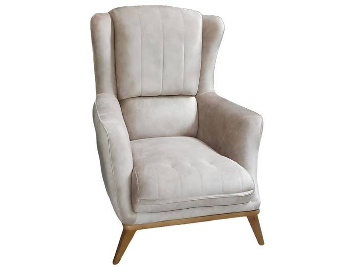 Xlmoebel Ohrensessel Luxuriöser Sessel mit hochwertigem Textildesign und Holzdetails (Sessel), Hergestellt in Europa