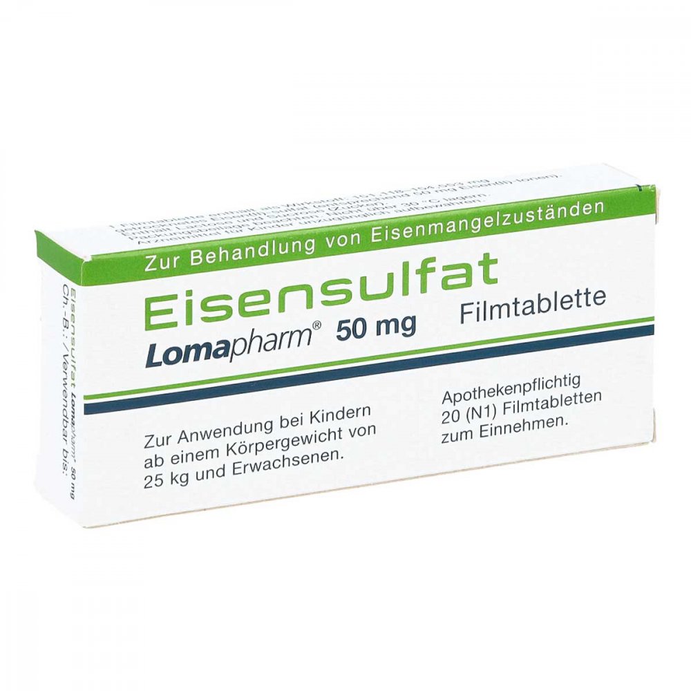 LOMAPHARM GmbH Eisensulfat Lomapharm 50mg 01713386