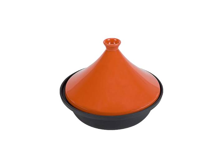 Hochwertige Tajine „Fontastic“ mit Deckel Orange, Schwarz Cosy & Trendy