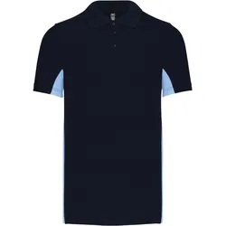 Kariban Unisex 2-farbiges Piqué Polo 'Flag' K232 navy/sky M